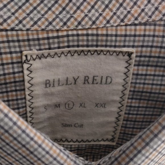 Billy Reid SLIM CUT Plaid Long Sleeve Button Down SIZE LARGE - Picture 2 of 4